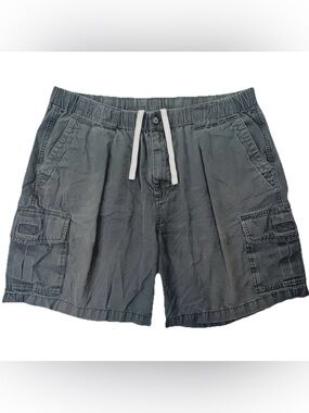 Tommy Bahama Survivor 8-inch Shorts Men’s XL Gray Cargo Elastic Waist Drawstring